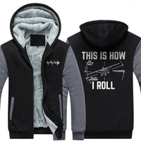 Thumbnail for THIS IS HOW WE ROLL DESIGNED ZIPPER SWEATER THE AV8R