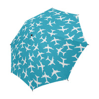 Thumbnail for WHITE AIRPLANES ON THE BLUE SKY BACKGROUND SEAMLES SEMI-AUTOMATIC FOLDABLE UMBRELLA (MODEL U05) e-joyer