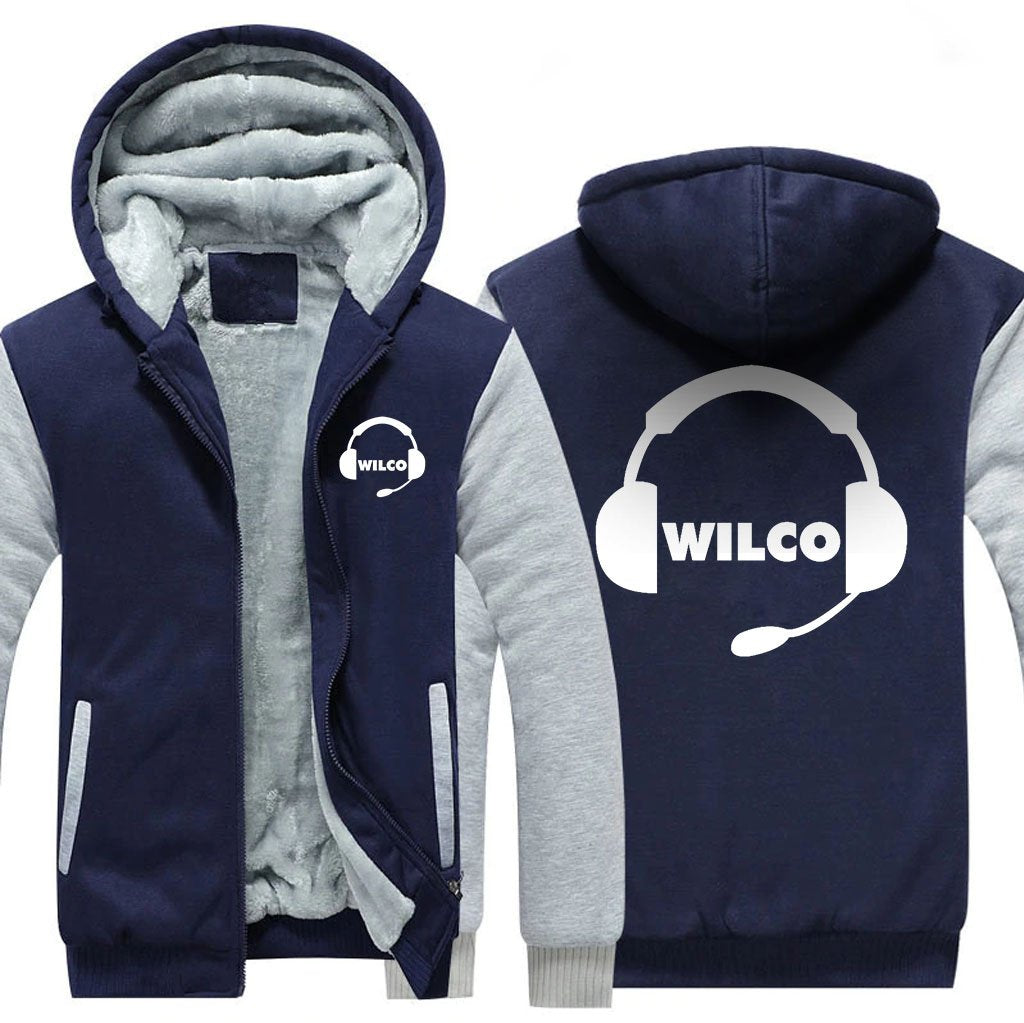 WILCO FLIGHT HEADPHONES DESIGNED ZIPPER SWEATER THE AV8R